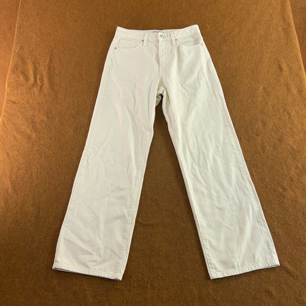 Just Black Denim Womens 27 Ivory Wide Leg Jeans New *Flaw